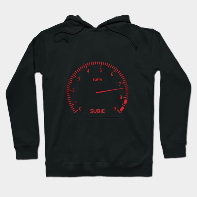 Subaru Impreza WRX STI Tachometer Gauge Design - JDM Car Art Hoodie by JDM-Rey